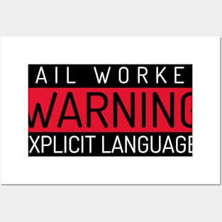 Rail Worker Warning Shirt Posters and Art